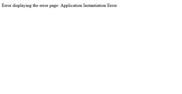 application-instantiation-error